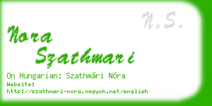 nora szathmari business card