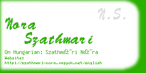 nora szathmari business card